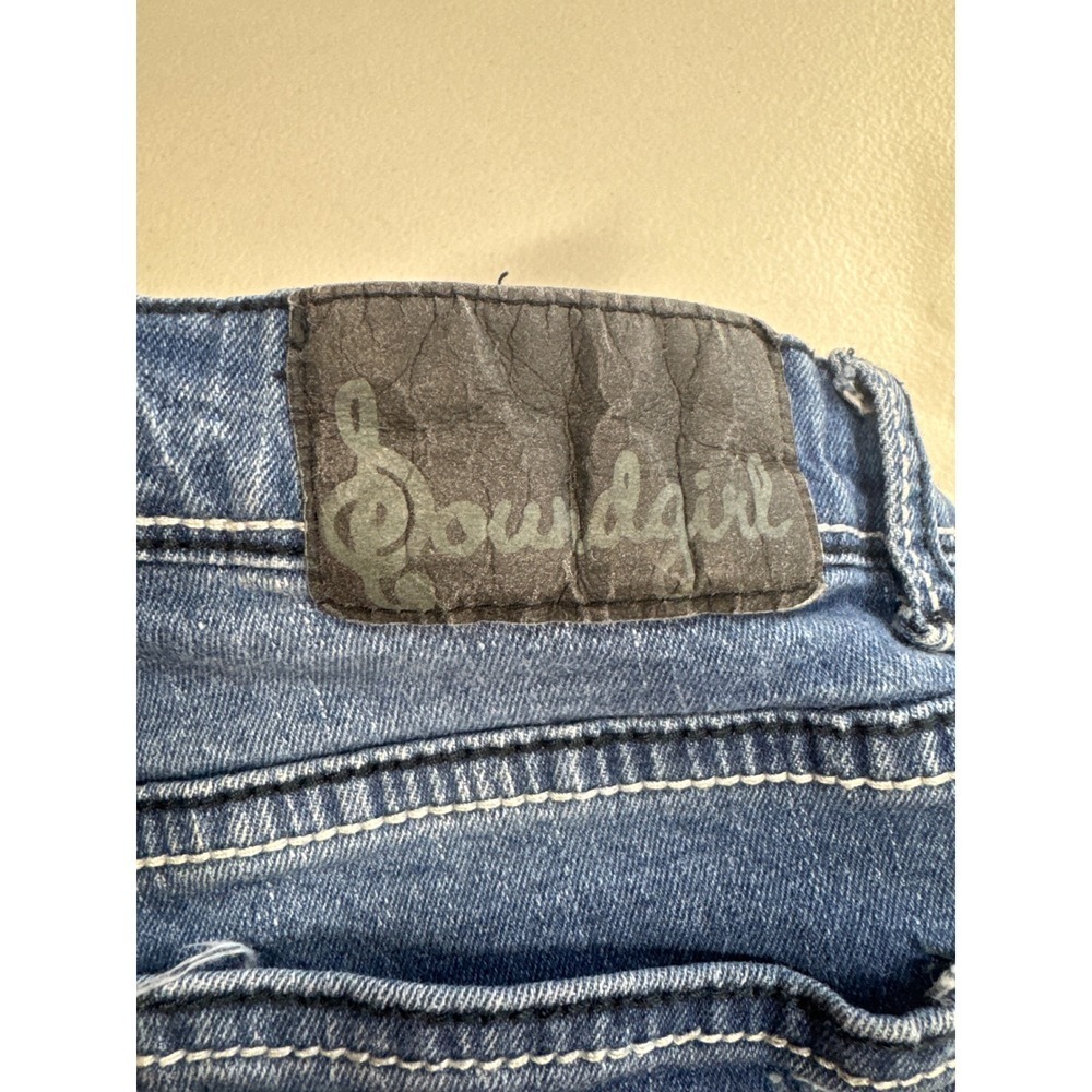 Sowdgirl Jeans Women's Size 9 Blue Denim Distressed Whiskered Wash - Picture 8 of 8